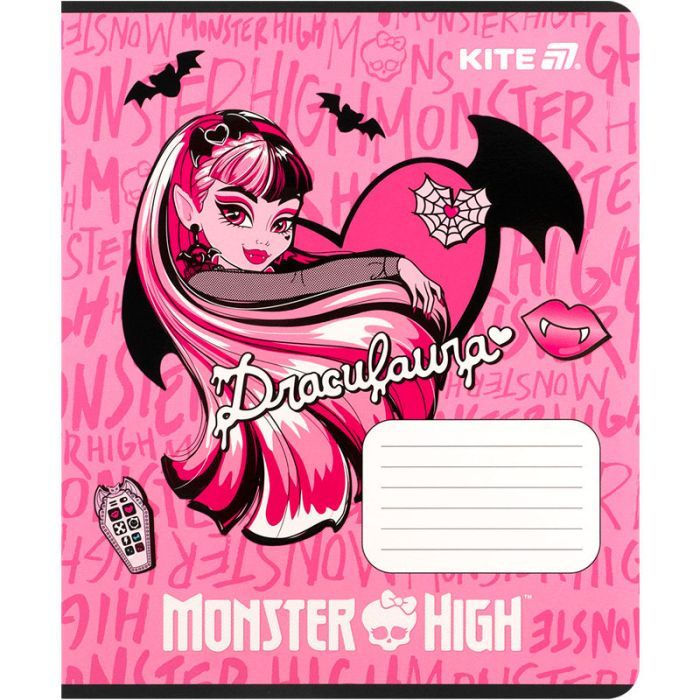 Зошит Kite Monster High, 12 аркушів, клітинка (MH25-232) зображення 4