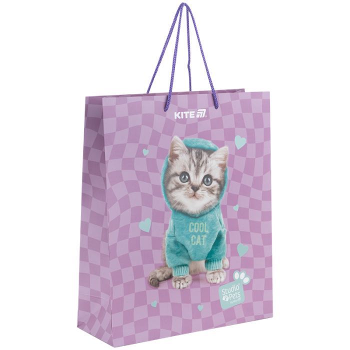 Подарочный пакет Kite Studio Pets, 26х32 см (SP25-266)