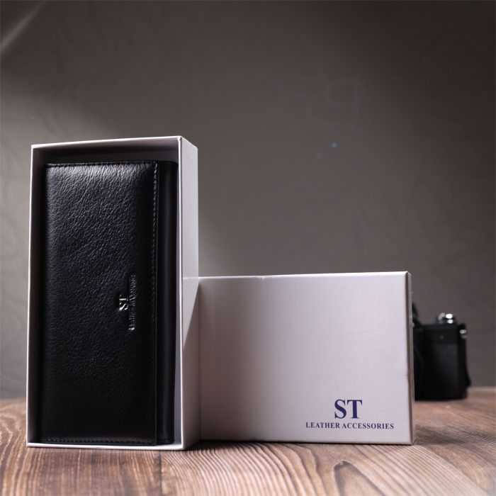 Кошелек ST Leather Из натуральной кожи Черный (22676) изображение 12
