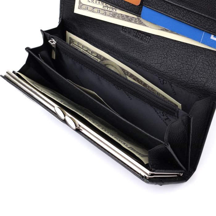 Кошелек ST Leather Из натуральной кожи Черный (22676) изображение 7