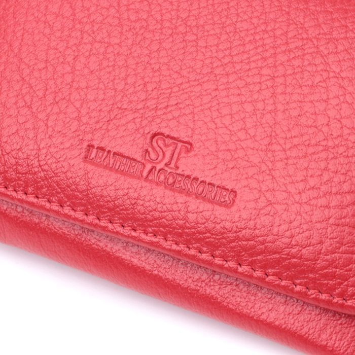 Портмоне ST Leather З натуральної шкіри Червоне (22727) зображення 5