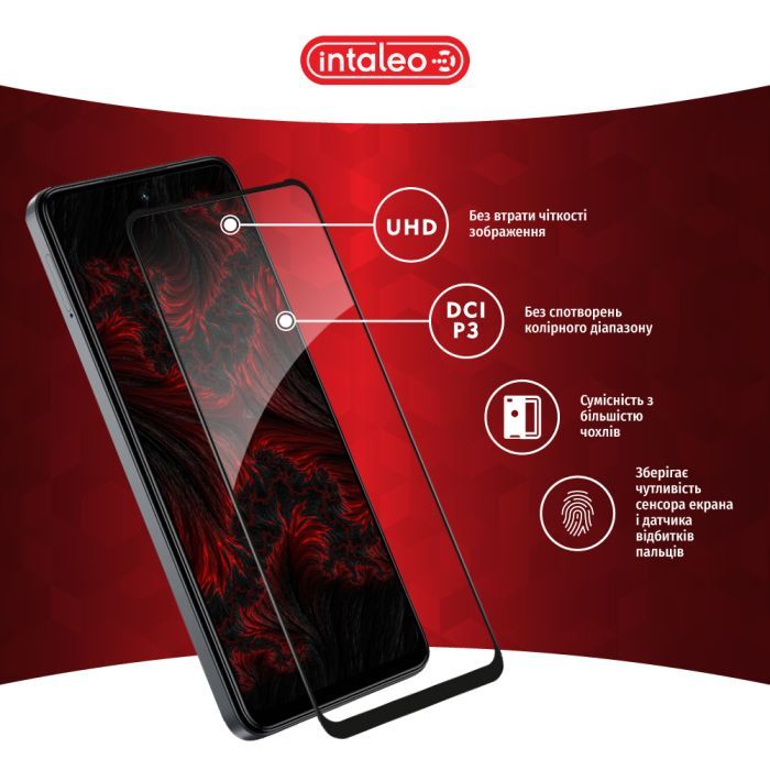 Стекло защитное Intaleo Full Glue Tecno Spark 20 Black (1283126589003) изображение 4