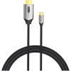 Кабель мультимедийный USB-C to HDMI M 1.0m braided black Vention (CRBBF)
