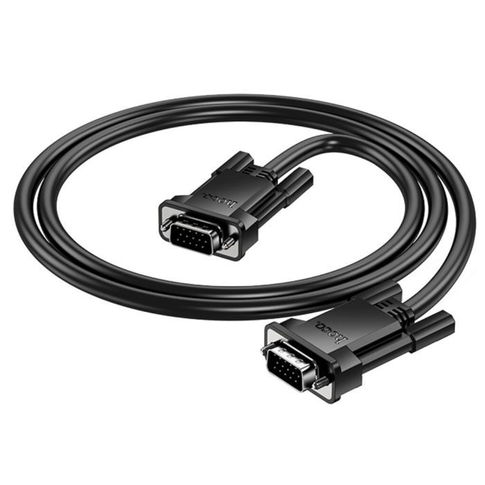Кабель мультимедийный VGA to VGA 1.0m US11 HD Black HOCO (6942007628204)