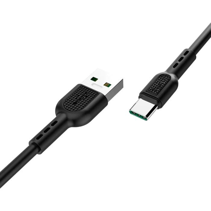 Дата кабель USB-C to USB-C 1.0m 5A Surge charging X33 black HOCO (6931474706119) зображення 3