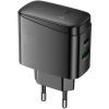 Зарядний пристрій HOCO CS63A Bright 1xUSB-C PD65W + 1xUSB QC3.0 Black (6942007638470) зображення 3