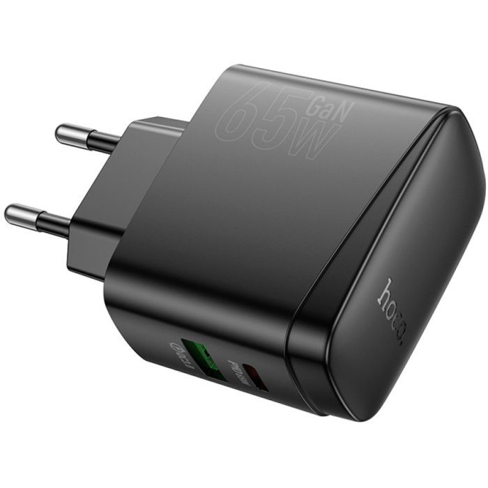 Зарядний пристрій HOCO CS63A Bright 1xUSB-C PD65W + 1xUSB QC3.0 Black (6942007638470) зображення 6