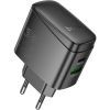 Зарядний пристрій HOCO CS63A Bright 1xUSB-C PD65W + 1xUSB QC3.0 Black (6942007638470)