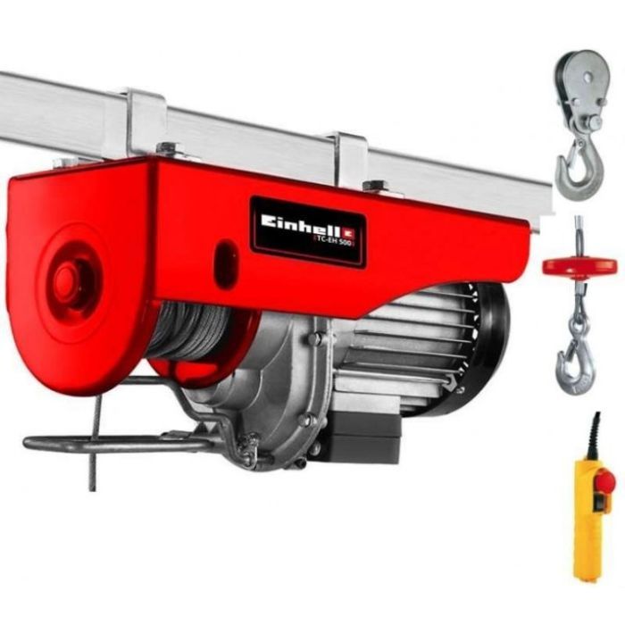 Лебідка Einhell тельфер TC-EH 500, 1000Вт до 500кг, трос 12м. 15кг (2255140) зображення 2