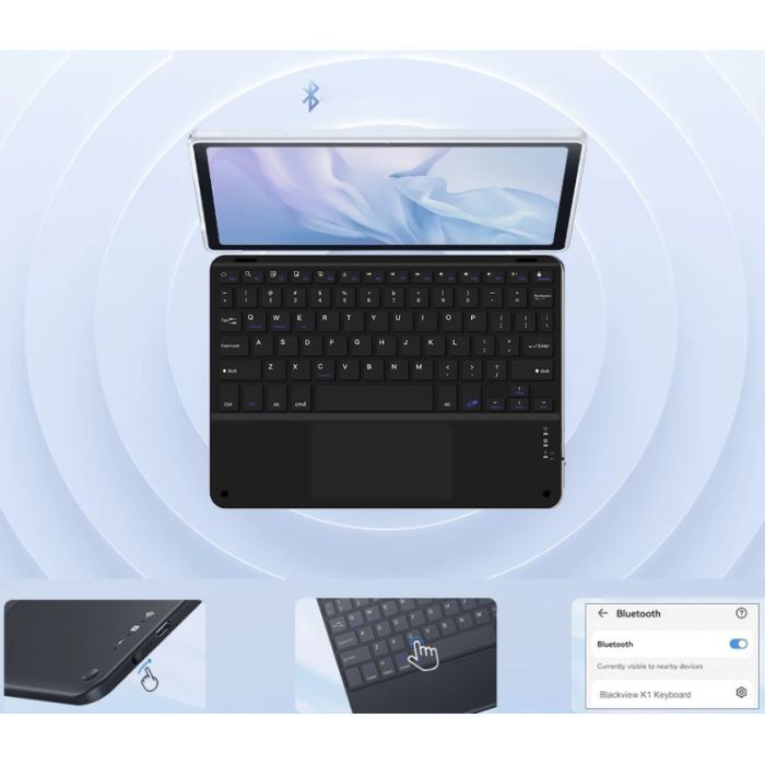 Клавиатура BeCover with TouchPad Bluetooth UA Black (713403) изображение 7