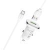 Зарядное устройство BOROFONE BZ12A USB + cable Micro 5P 1.0m White (BZ12AMW) изображение 2