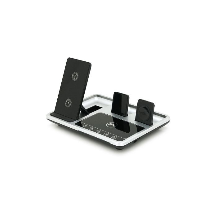Зарядное устройство Voltronic 4-in-1 Wireless Charging Station Smartphone + Watch + Earbuds black silver (BZ/R-11) изображение 3