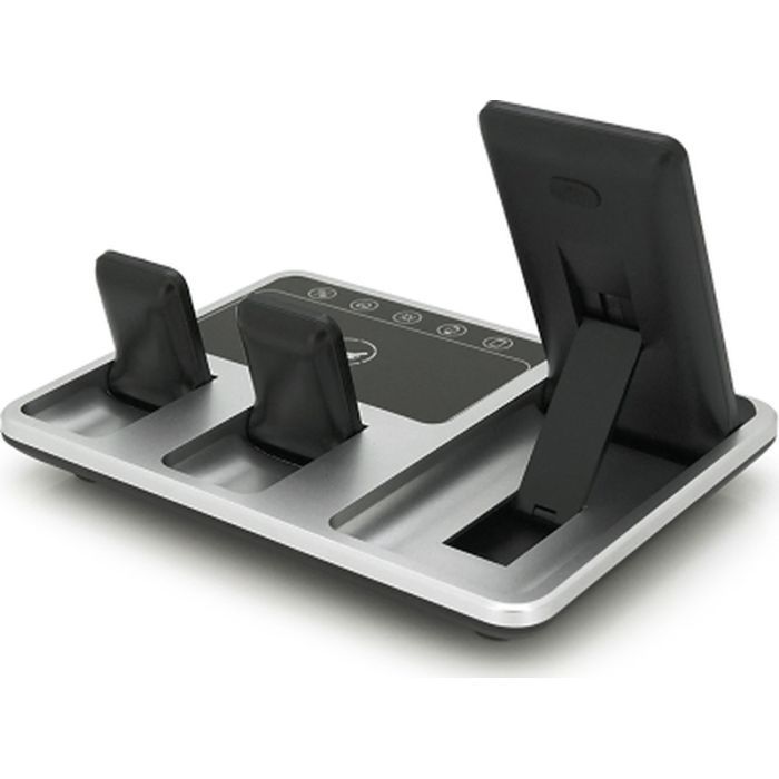 Зарядное устройство Voltronic 4-in-1 Wireless Charging Station Smartphone + Watch + Earbuds black silver (BZ/R-11) изображение 4