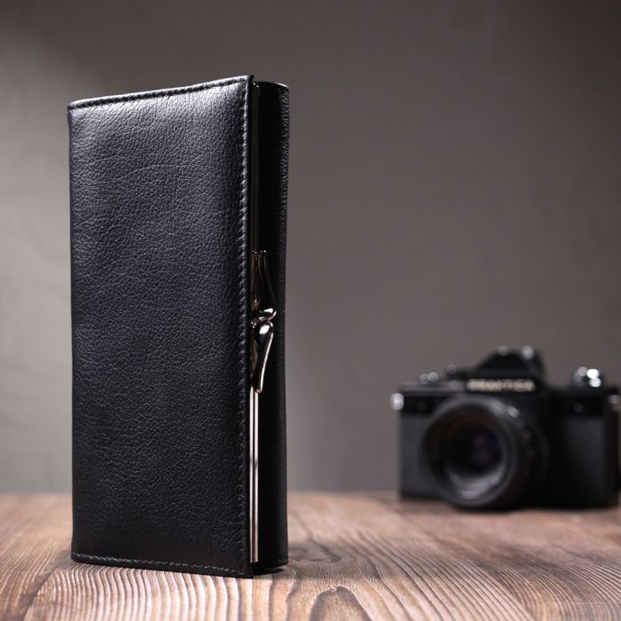 Гаманець ST Leather З кишенею для монет з натуральної шкіри Чорний (22691) зображення 11