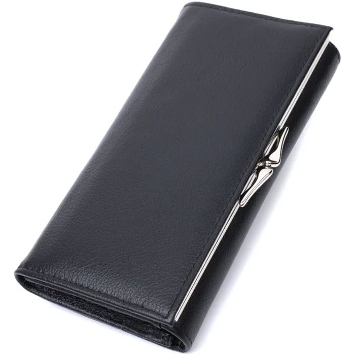 Гаманець ST Leather З кишенею для монет з натуральної шкіри Чорний (22691) зображення 2