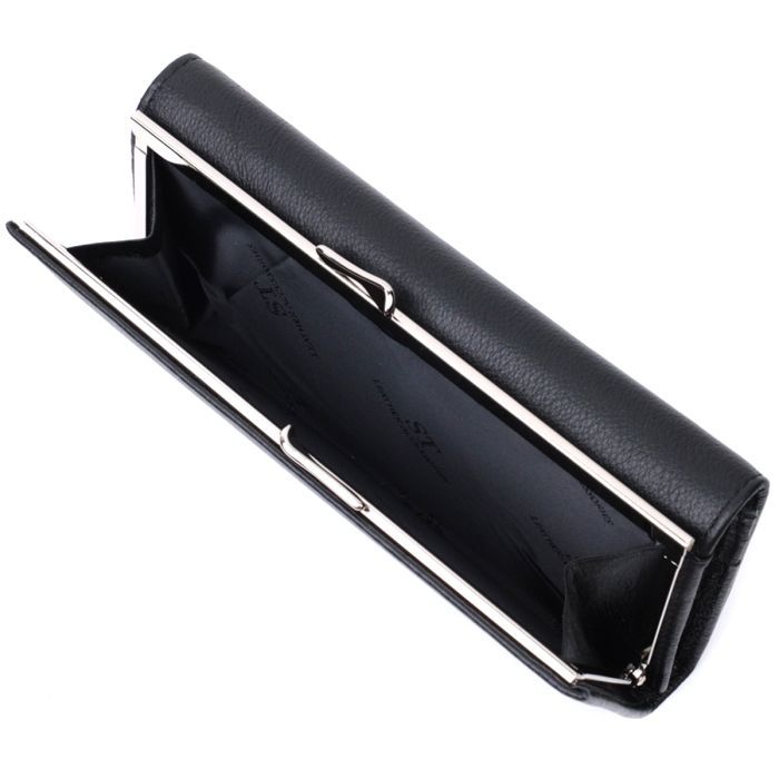 Гаманець ST Leather З кишенею для монет з натуральної шкіри Чорний (22691) зображення 6