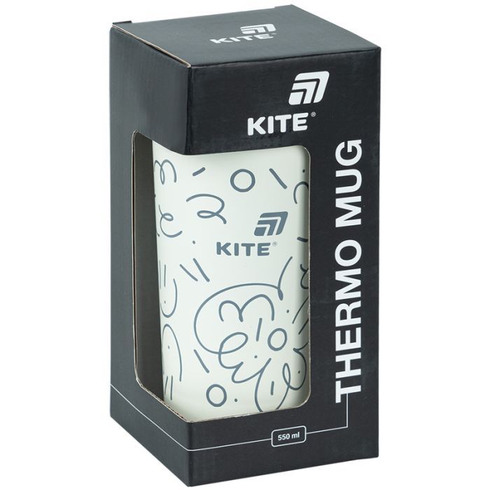 Термокружка Kite 550 мл, біла (K25-1226-3) изображение 5