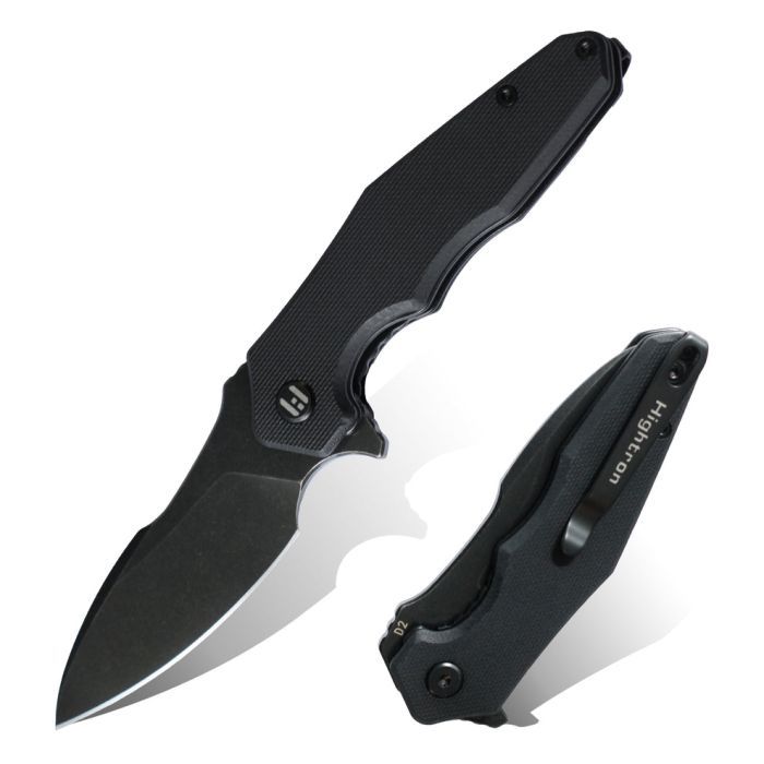 Нож Hightron Mini Ventura, D2, G10, зелений, сталевий stonewash клинок (HK05GRNS) изображение 2