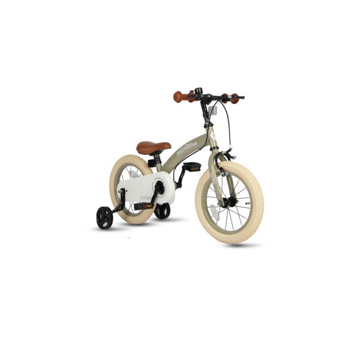 Детский велосипед QPlay Miniby 3 в1, біговел 14",Grey-Green (CB01MiniBy14GreyGreen)