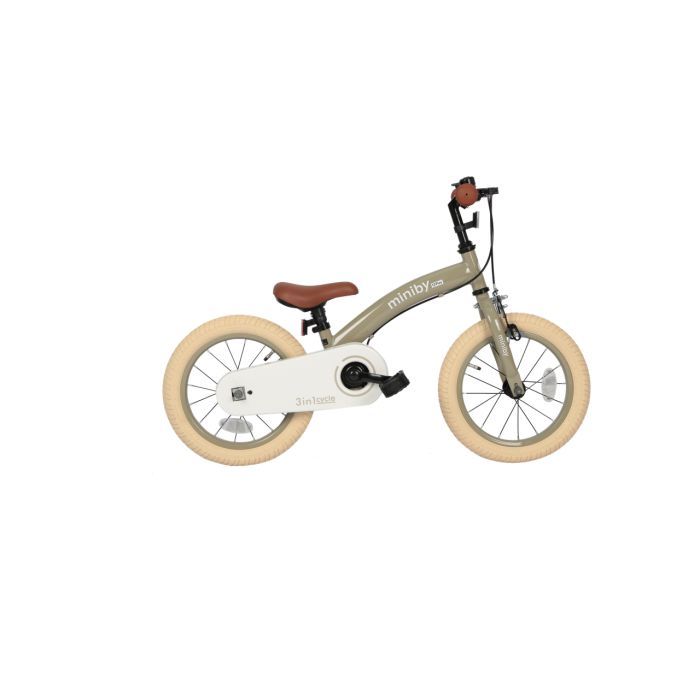 Детский велосипед QPlay Miniby 3 в1, біговел 14",Grey-Green (CB01MiniBy14GreyGreen) изображение 3