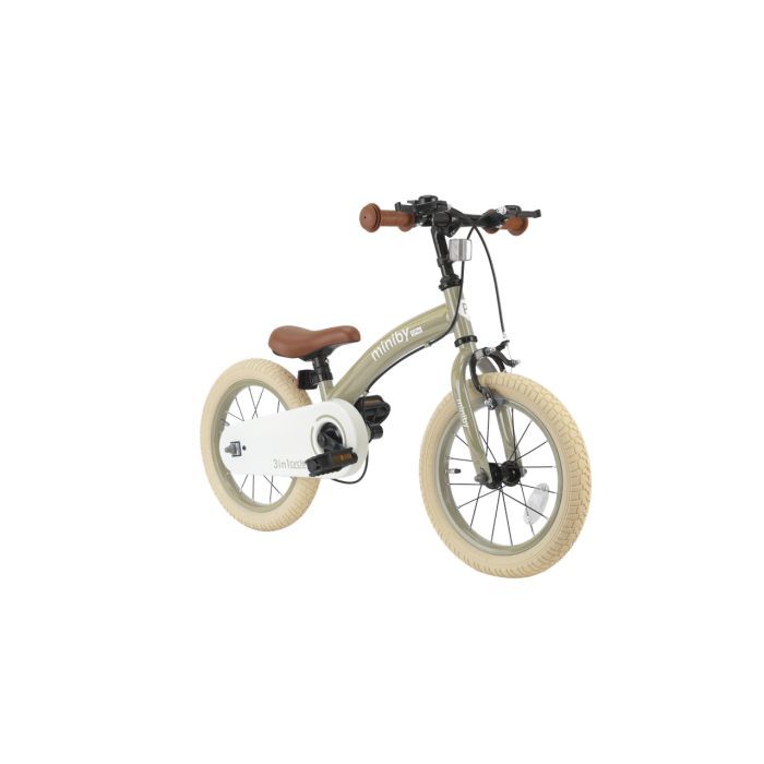 Детский велосипед QPlay Miniby 3 в1, біговел 14",Grey-Green (CB01MiniBy14GreyGreen) изображение 5