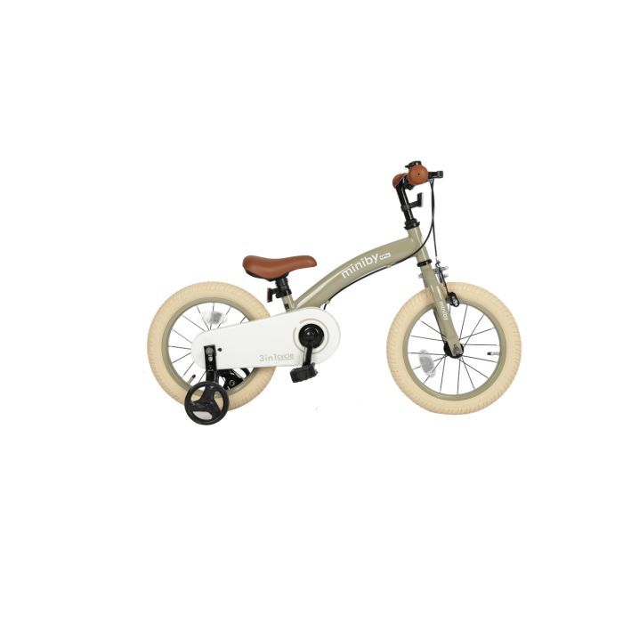 Детский велосипед QPlay Miniby 3 в1, біговел 14",Grey-Green (CB01MiniBy14GreyGreen) изображение 6