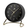 Настільний годинник Lowell будильник,чорний (JA7088N)