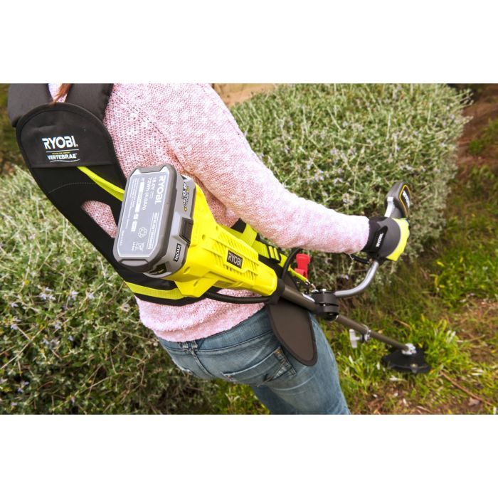 Тример садовий Ryobi ONE+ OBC1820B 18V, 20см, ніж/ліска 30см, ергоремені Vertebrae 4.7кг (без АКБ та ЗП) (5133002619) зображення 2