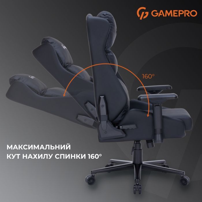Крісло ігрове GamePro GC760DG Fabric Dark Gray (GC760DG) зображення 9
