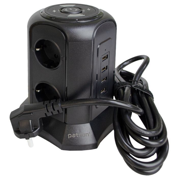 Мережевий фільтр живлення Patron SP-1663-USBTW (EXT-PN-SP-1663-USBTW)