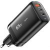 Зарядное устройство Essager 2xUSB-C + 1xUSB 65W GaN black (ECT2CA-MYB01) > цены в Киеве и Украине Зарядное устройство Essager 2xUSB-C + 1xUSB 65W GaN black (ECT2CA-MYB01)