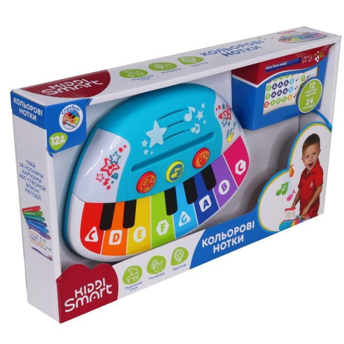 Развивающая игрушка Kiddi Smart Пианино – Цветные нотки (свет) (4514T-KS) изображение 6