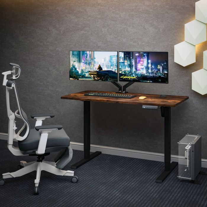 Компьютерный стол Mealux PowerDesk Energy Mahogany з електрорегулюванням висоти (EVO-201 Energy Mahogany/B) изображение 5