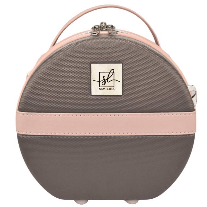 Косметичка Semi Line Бьюти-кейс 5L Brown/Pink Cream (DAS302677) изображение 4