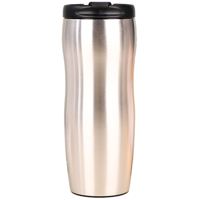 Термокружка Merlion 500 мл з відкидною кришкою, сіра (Mug-500Gray)