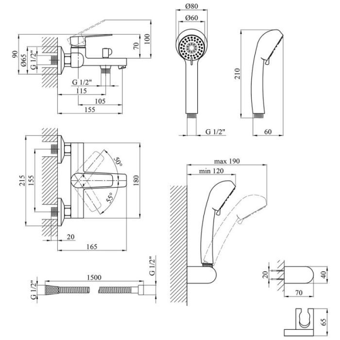 Смеситель Kroner Brocken-C060 (CV023595) изображение 7