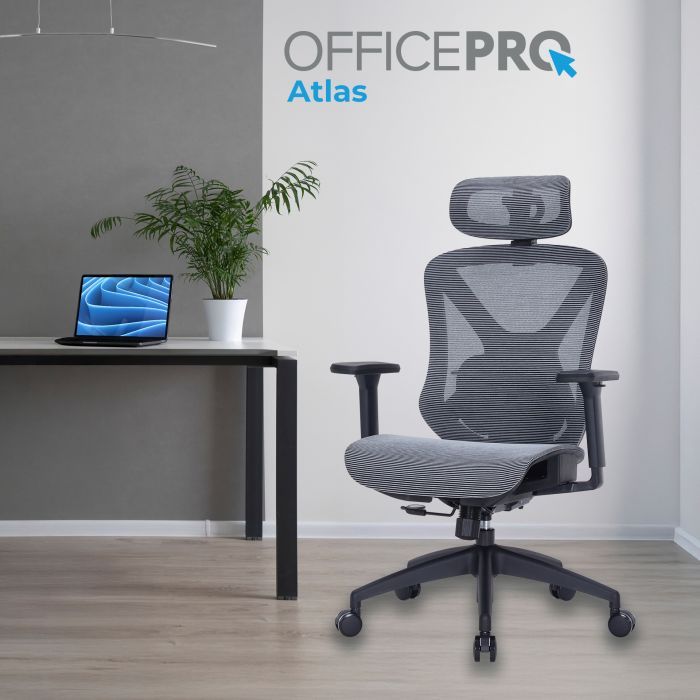 Офисное кресло OfficePro Atlas OC630-W-LG-LG (OC630-W-LG-LG) изображение 7