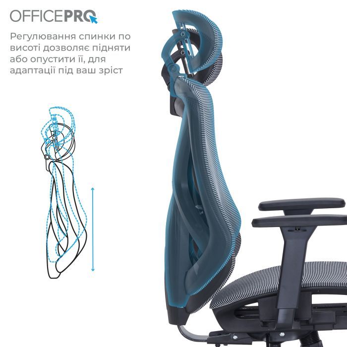 Офисное кресло OfficePro Atlas OC630-W-LG-LG (OC630-W-LG-LG) изображение 9