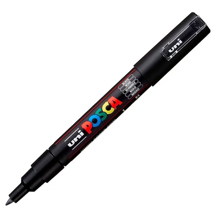 Маркер UNI Posca PC- 1MR 0.7 мм Черный (PC-1M BLACK(N))