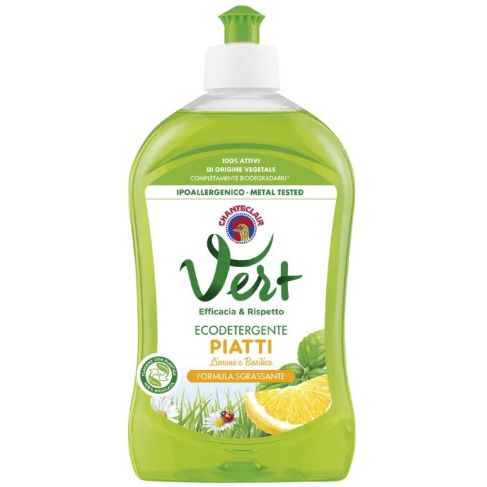 Засіб для ручного миття посуду ChanteClair Vert Лимон та базилік 500 мл (8015194510411)