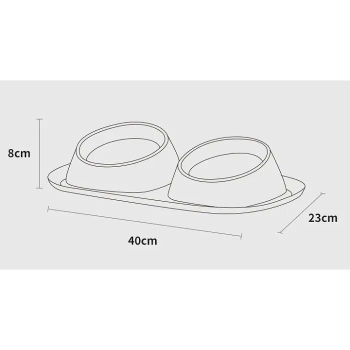 Посуд для котів Lapka Годівниця подвійна на підставці (LPK-25) зображення 2