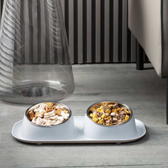 Посуд для котів Lapka Годівниця подвійна на підставці (LPK-25) зображення 6