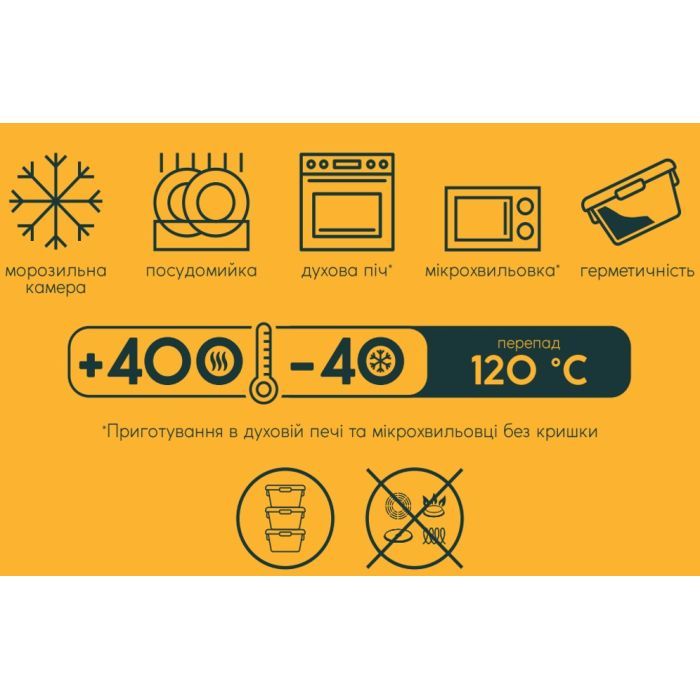 Пищевой контейнер Ecomo Thermo Box прямокутний 1410 мл (3RC150-LL) изображение 4