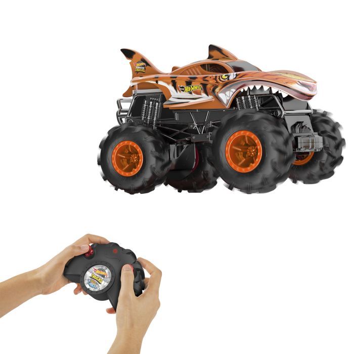 Радиоуправляемая игрушка Hot Wheels Автомодель Monster Trucks Тигроакула 1:24 (HNV03) изображение 4