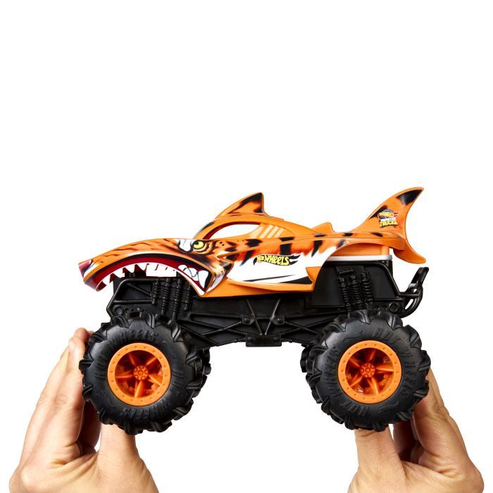 Радиоуправляемая игрушка Hot Wheels Автомодель Monster Trucks Тигроакула 1:24 (HNV03) изображение 5