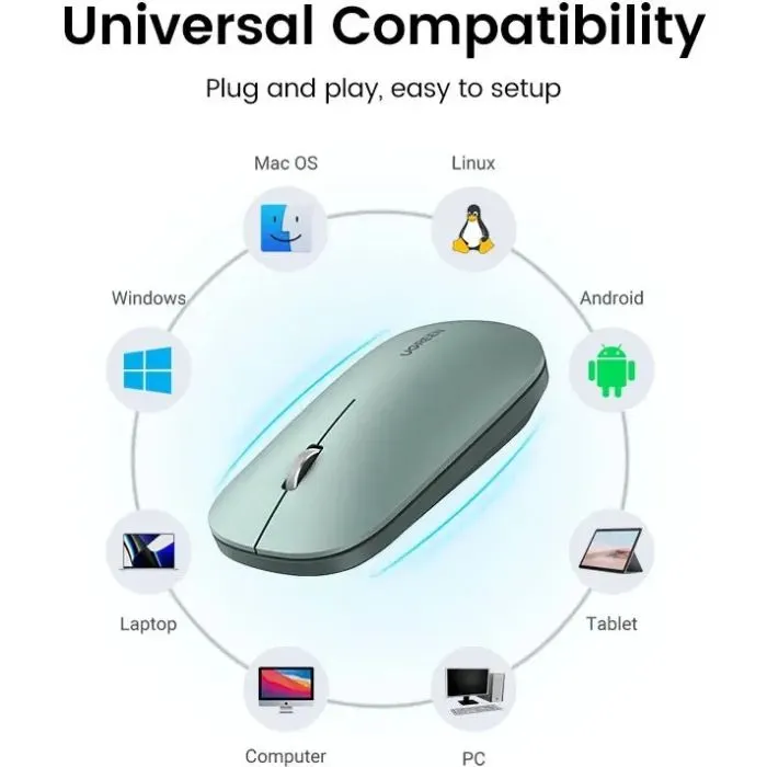 Мишка Ugreen MU001 Portable Wireless Green (90374) зображення 7
