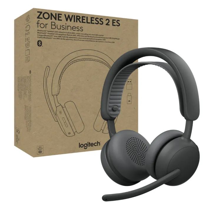 Навушники Logitech Zone Wireless 2 ES for Business Graphite (981-001493) зображення 6