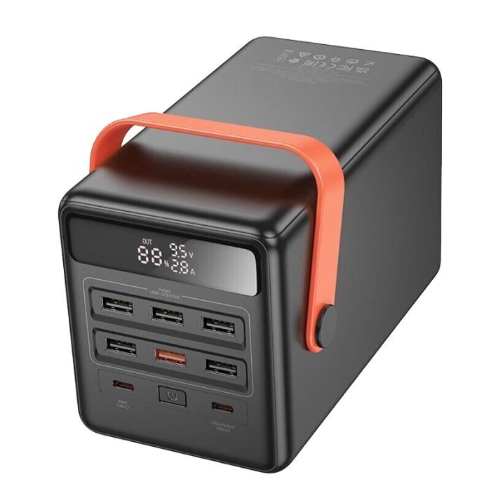 Батарея универсальная HOCO 100000mAh Max Centurion PD/65W, QC, LED Lamp, Black (DB03 / 714722) изображение 3