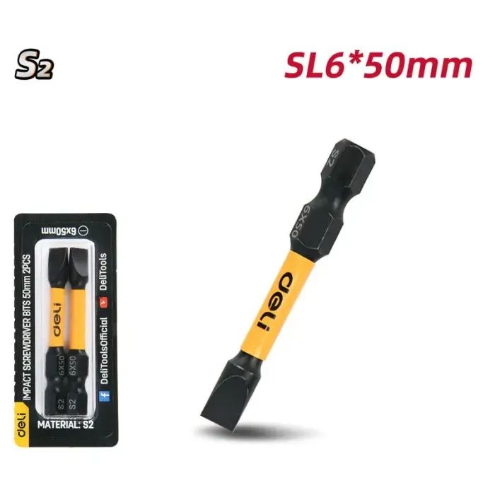 Набір біт Deli PH6 x 50 мм, 2 шт (EDL501005Z) зображення 2