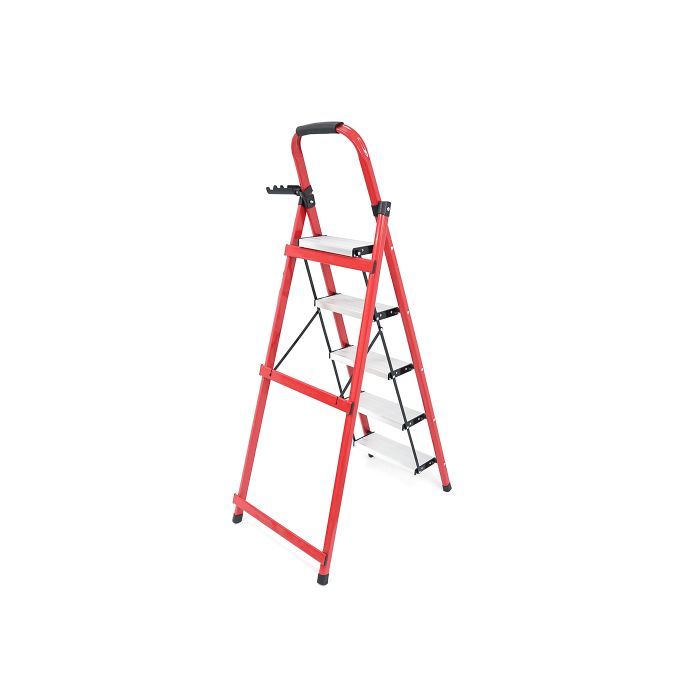 Драбина Voltronic 105см, до 150кг, 5 сходинок з гумовими килимками, алюмінієвий сплав (YT43356) зображення 2